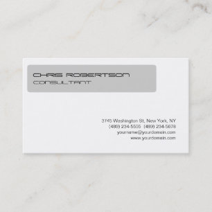 Plain Black White Grey Attractive Business Card