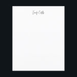 Plain Black White Minimalist Calligraphy Flyer<br><div class="desc">Simple white,  modern,  minimalist design. This template can be customized to meet all professional occupations.</div>