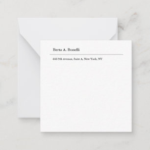 Plain Black White Minimalist Modern Card