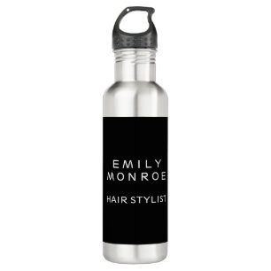 Plain Black & White Modern Minimalist 710 Ml Water Bottle