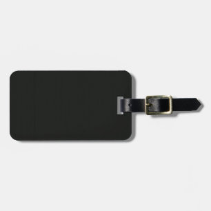 Plain Blank Black Grey DIY add quote text photo Luggage Tag