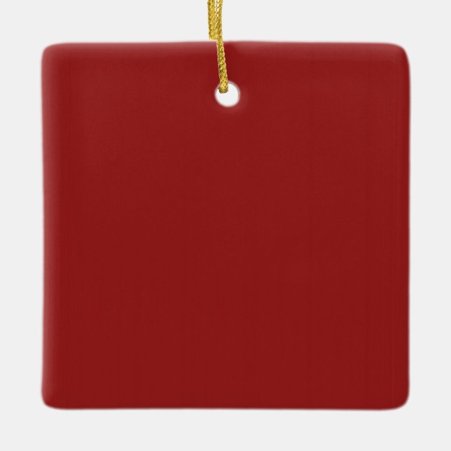 Plain Blank Red Shades DIY add text quote photo Ceramic Ornament (Front)