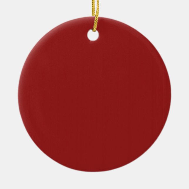 Plain Blank Red Shades DIY add text quote photo Ceramic Ornament (Front)