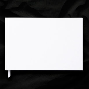 Plain Blank White 9" x 6" Foil Wedding Guest Book