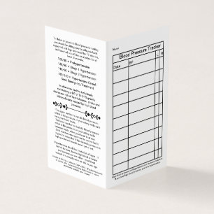 Plain Blood Pressure Wallet Card 2021