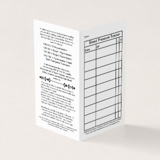 Plain Blood Pressure Wallet Card 2021