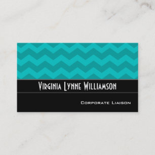 Plain Blue Chevron Modern Business Cards