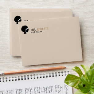 Plain blush and black  envelope