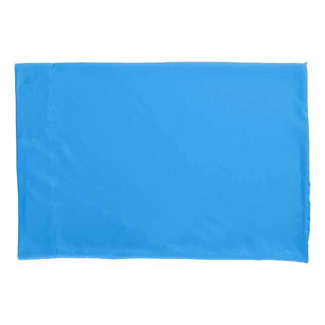Plain Bright Blue  Pillowcase (Front)