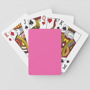 Plain bright hot pink playing cards