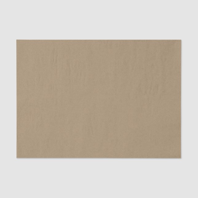 Plain Brown Faux Kraft Tissue Paper (Front)