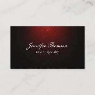 Plain Brownish Red Classical Handwriting Business Card