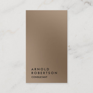 Plain Browny Modern Consultant Business Card