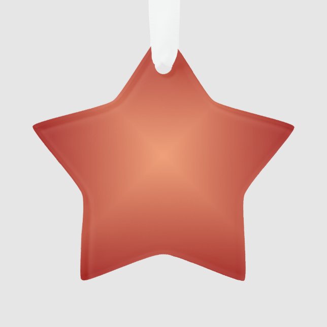 Plain Burnt Orange>Acrylic Star Ornament (Front)