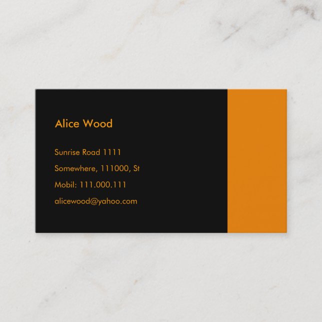 Plain Business Card (Front)