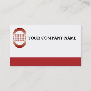 Plain Business Card Logo Red
