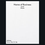 Plain Business Letterhead<br><div class="desc">Plain Business Letterhead</div>