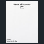 Plain Business Letterhead<br><div class="desc">Plain Business Letterhead</div>