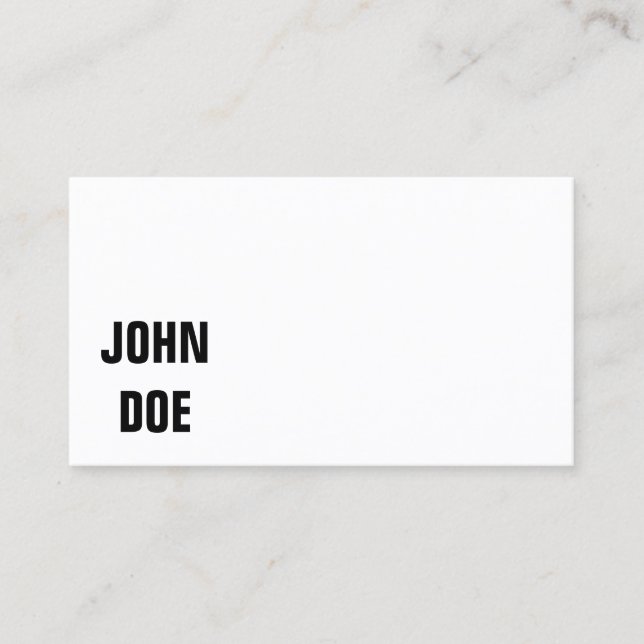 Plain businesscards business card (Front)