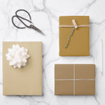 Plain Chicory Chamomile Chai Brown Shades 3 Tones Wrapping Paper Sheet<br><div class="desc">Discover the captivating beauty of our Brown Shades collection! Immerse yourself in the subtlety of Chai, embrace the understated elegance of Chamomile and command attention with the sophistication of Chicory in this 3 brown tones collection. Get ready to elevate your celebrations with a touch of timeless allure using our captivating...</div>