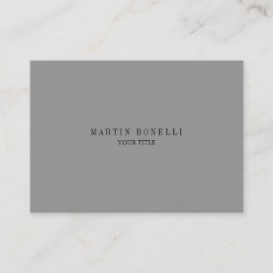 Plain Chubby Professional Grey Business Card