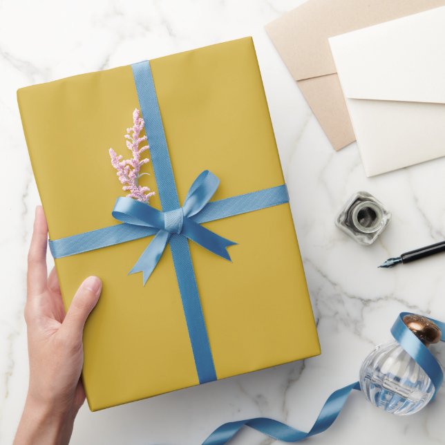 Plain Classic Sheen Gold Colour Shade Tone Wrapping Paper (Gifting)