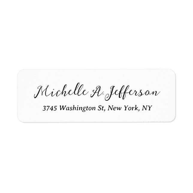 Plain Classical Handwriting Creative Trendy White (Front)