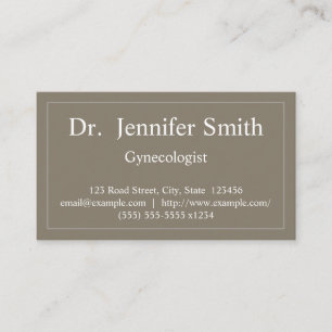 Plain & Classy Gynecologist Business Card
