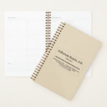 Plain & Clean Advocate Planner<br><div class="desc">This clean,  plain,  and minimal planner design features a single-line border,  and a decorative row of dashes. It could be used by a professional such as an advocate,  barrister at law,  or attorney-at-law. The name,  profession and contact info can be personalized.</div>