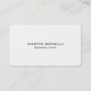 Plain Clean Simple Rounded Corner Business Card