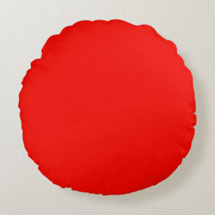 Plain color bright red candy round pillow
