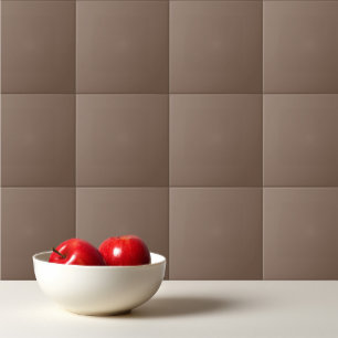 Plain color dark taupe pastel brown tile