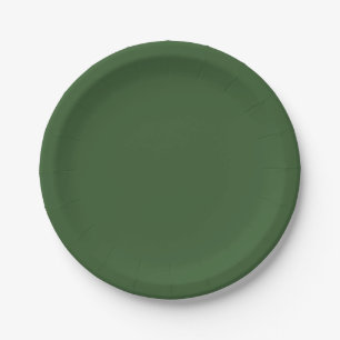 Plain color grape leaves green paper plate