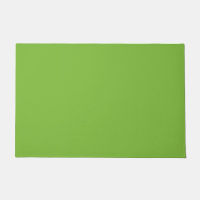 Plain color grasshopper green doormat (Front)