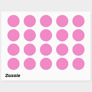 Plain color hydrangea pink classic round sticker