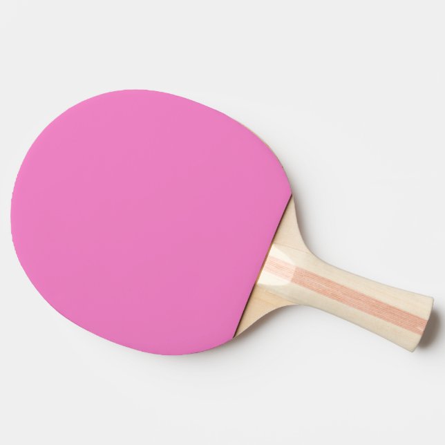 Plain color hydrangea pink ping pong paddle (Side)