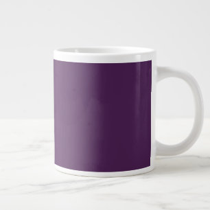 Plain color solid midnight dark purple large coffee mug