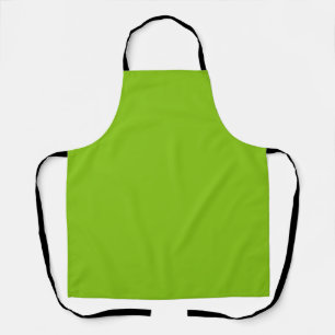 Plain color solid parrot bright lime green apron