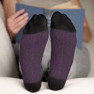 Plain Color With Added Design Crew Socks