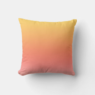 Plain colors - Yellow to Misty Pink ombre Throw Pillow