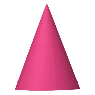 Plain colour french rose hot pink party hat