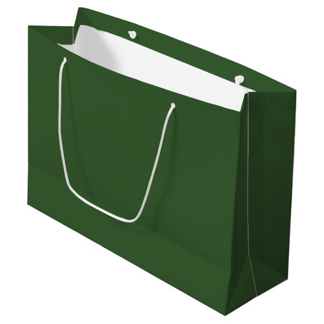 Plain colour grape leaves green large gift bag (Front Angled)