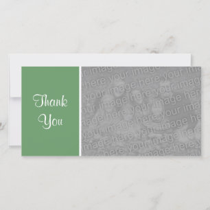 Plain Colour II - Thank You - Army Green Card