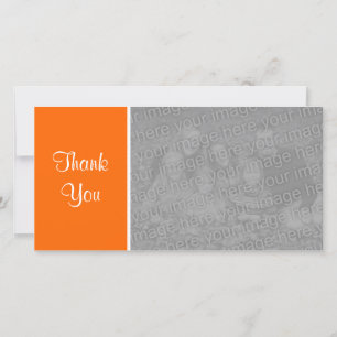 Plain Colour II - Thank You - Orange Card