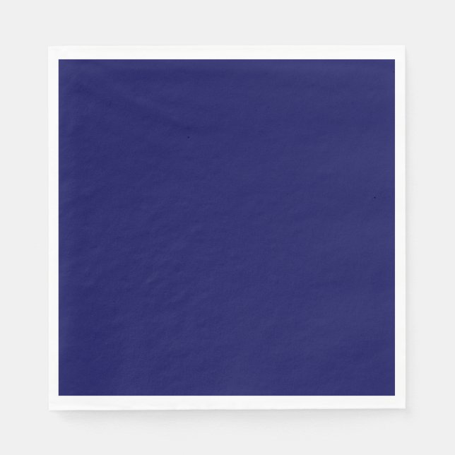 Plain colour midnight blue napkin (Front)
