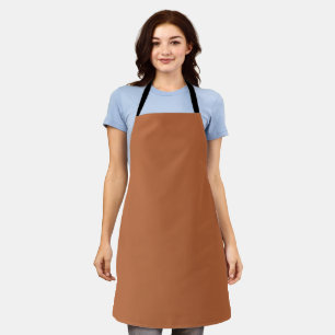 Plain colour pastel burnt orange apron