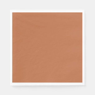 Plain colour pastel burnt orange napkin