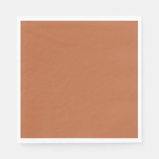 Plain colour pastel burnt orange napkin