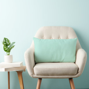 Plain colour seafoam pale turquoise mint lumbar pillow