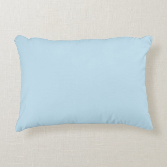 Plain colour solid cloudy light blue accent pillow (Front)